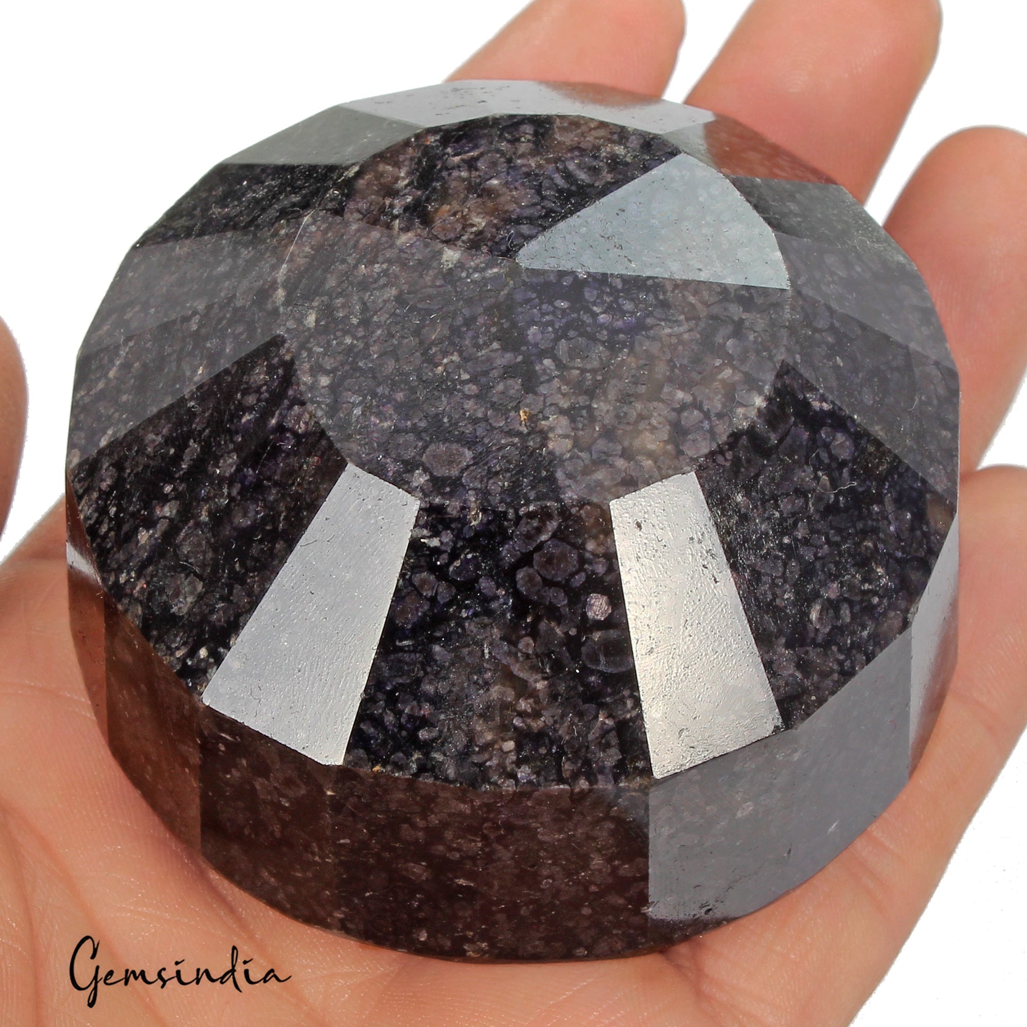 2130Ct Natural African Earth Mined Blue Sapphire Round Cut Huge Gemstone-68x46mm