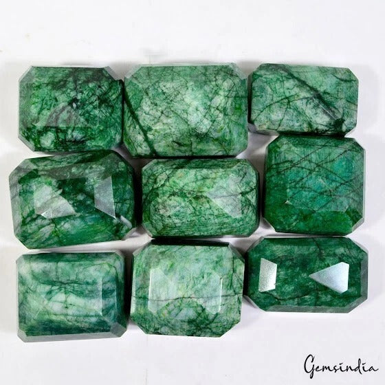 3000 Ct Natural Green Emerald Octagon Cut Loose Earth mined Wholesale Gemstones