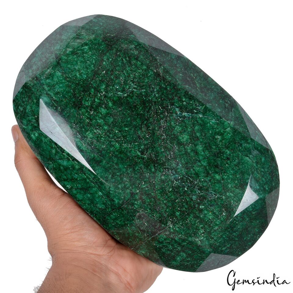 Emerald Loose Gemstone, Color Enhanced, Green — 8.8x5.4x5 Inch, 29300 Ct (5.86 Kg), Brazil