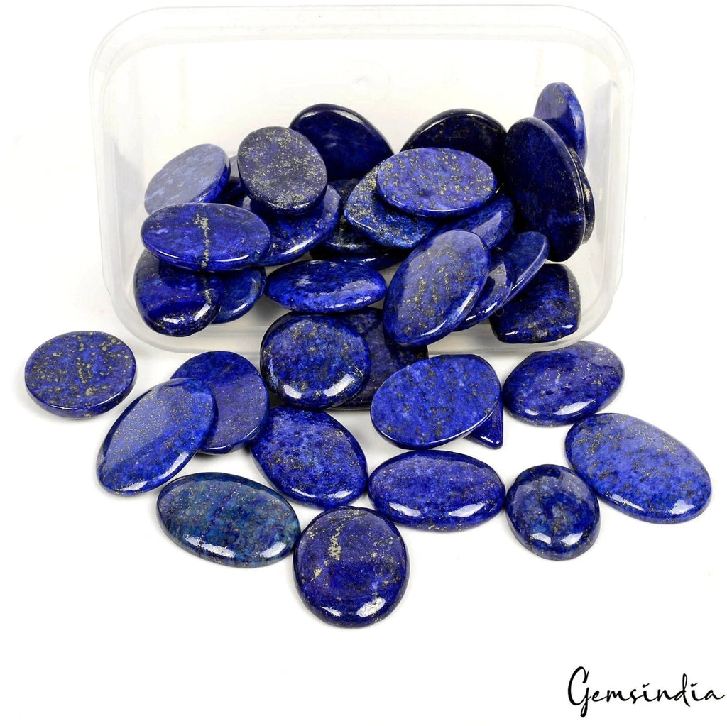 40 Pcs Natural Blue Lapis Lazuli Mix Cabochon Loose 22-36mm Gemstones Lot~1240Ct