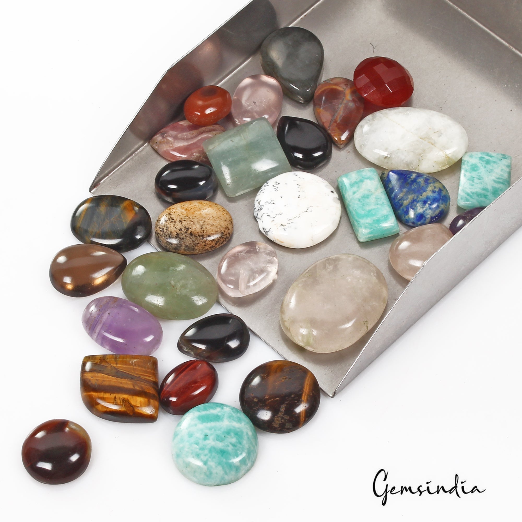 480 Cts/29 Pcs Natural Multi Color Mix Cab Loose 15mm To 31m Gems Wholesale Lot