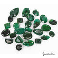Certified 600 Cts/26 Pcs Natural Brazilian Dark Green Emerald Mix Cut Loose Gems
