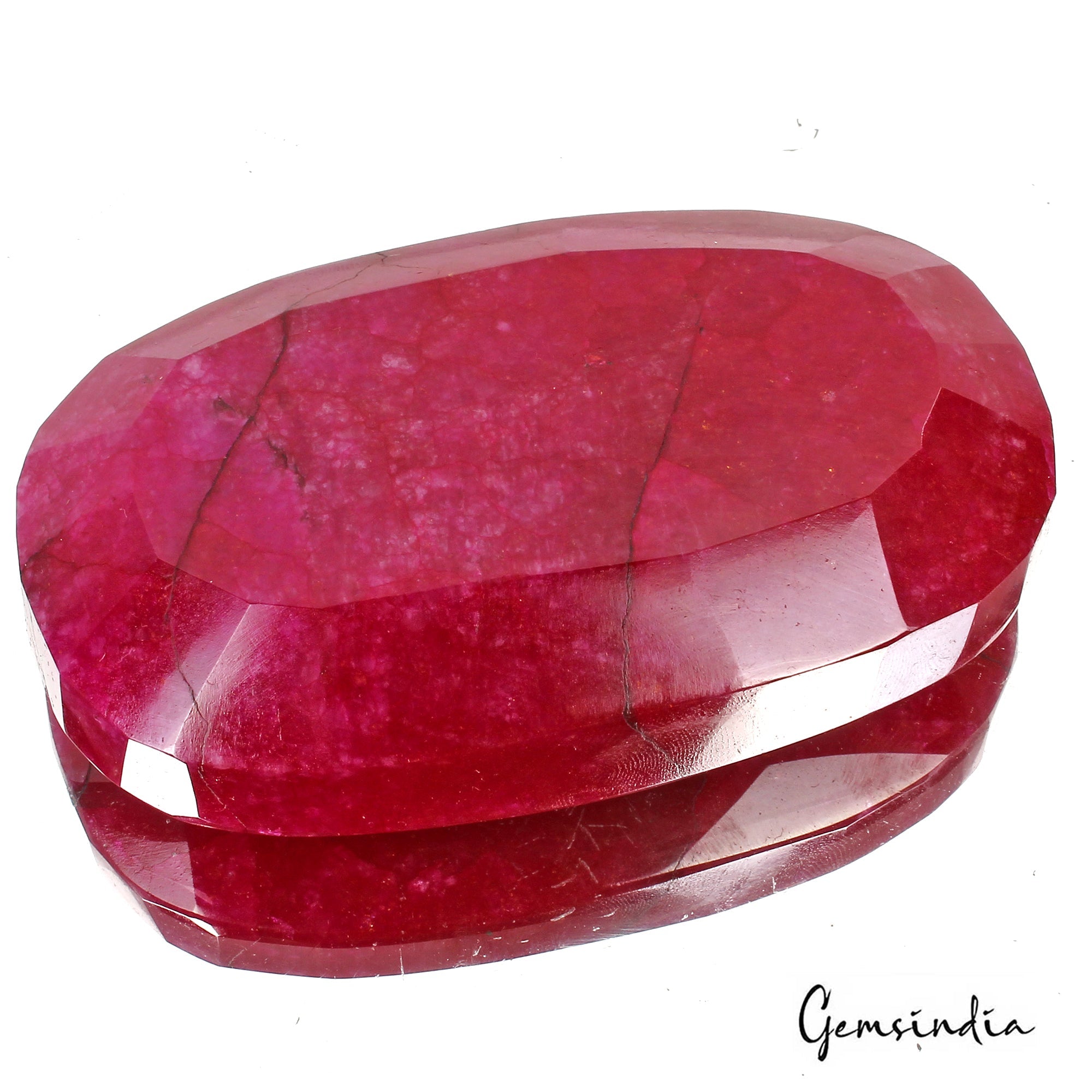 1020 Carats Natural Eye Catching Pink Red Quartz Oval Faceted Cut Huge Loose Gem