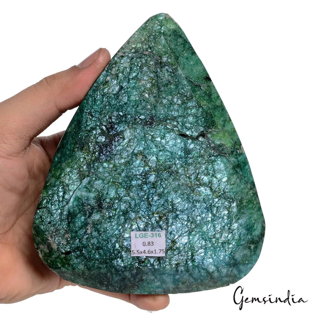 830 Gram Natural Green Emerald Pear Faceted Earth Mined Huge Size Loose Gemstone