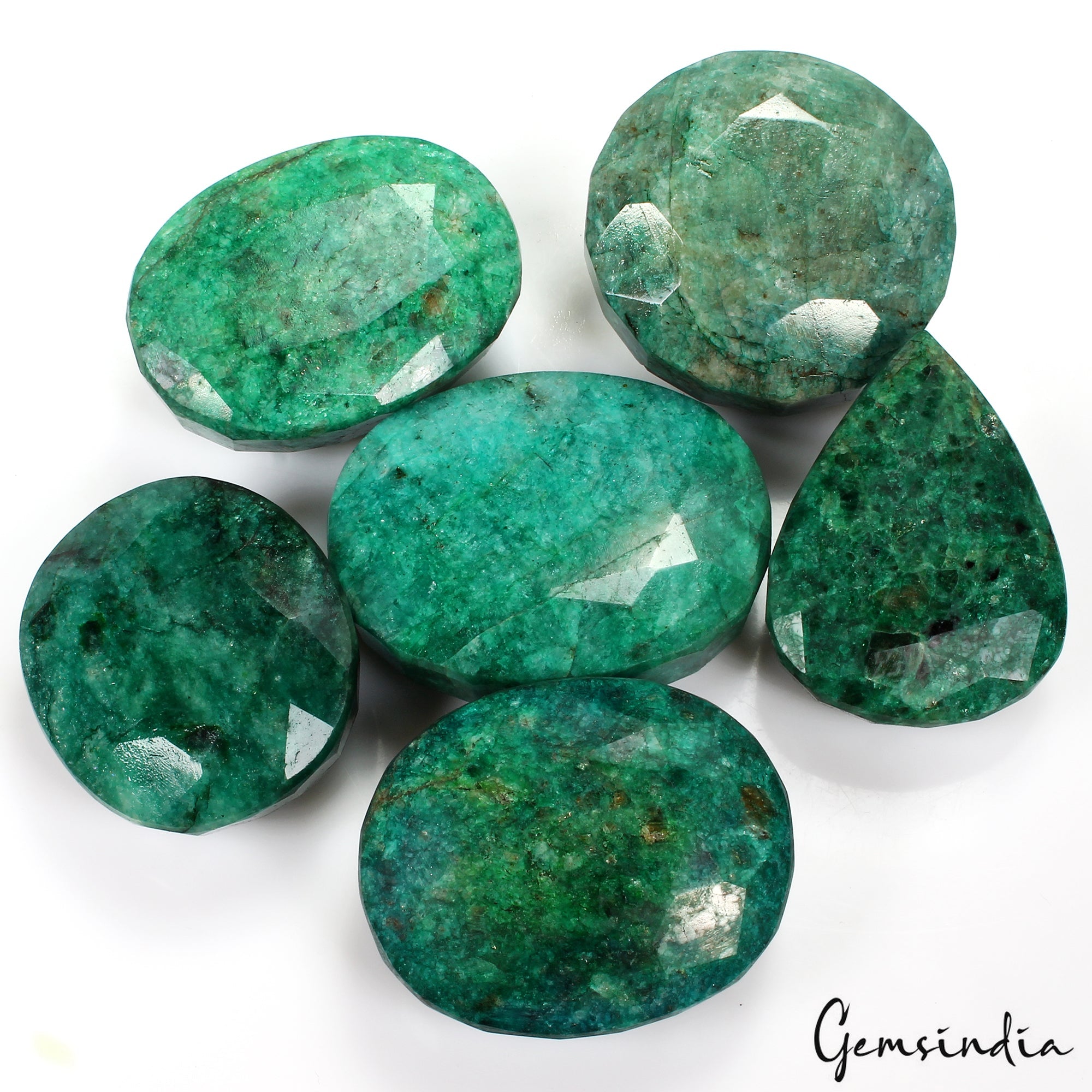 5350 Ct Natural Emerald Mix Cut Faceted Brazilian Earth Mine Gemstones 62-75mm