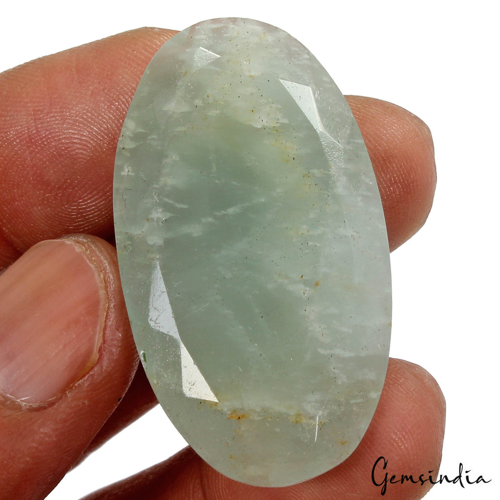62.80 Ct Natural Green Aquamarine Oval Cut Loose Brazilian Jewelry Gemstone