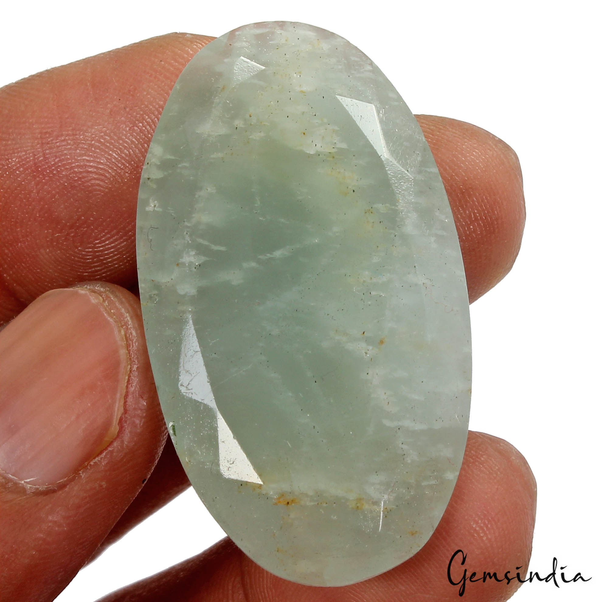 62.80 Ct Natural Green Aquamarine Oval Cut Loose Brazilian Jewelry Gemstone