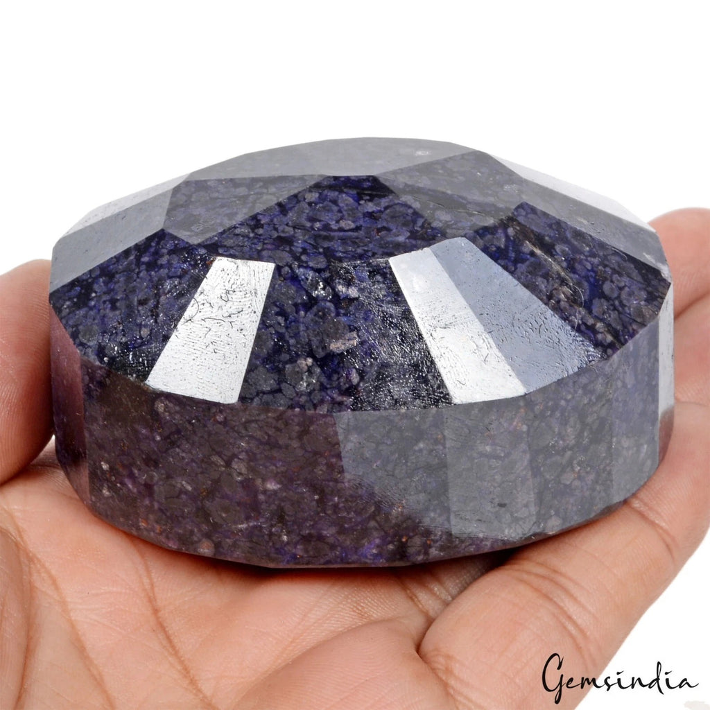 Blue Sapphire Loose Gemstone, Oval Cut, Color Enhanced — 73x52x45 mm, 1830 Ct, Madagascar