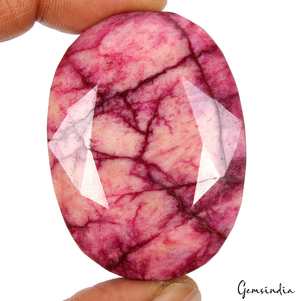 Huge 300 Cts Natural Red Beryl Bixbite Oval Cut Loose 49*36*18mm USA Gemstone
