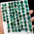 600 Ct/70 Pc Natural Green Zambian Emerald Loose Gemstones Lot Oval Cut 11-21mm