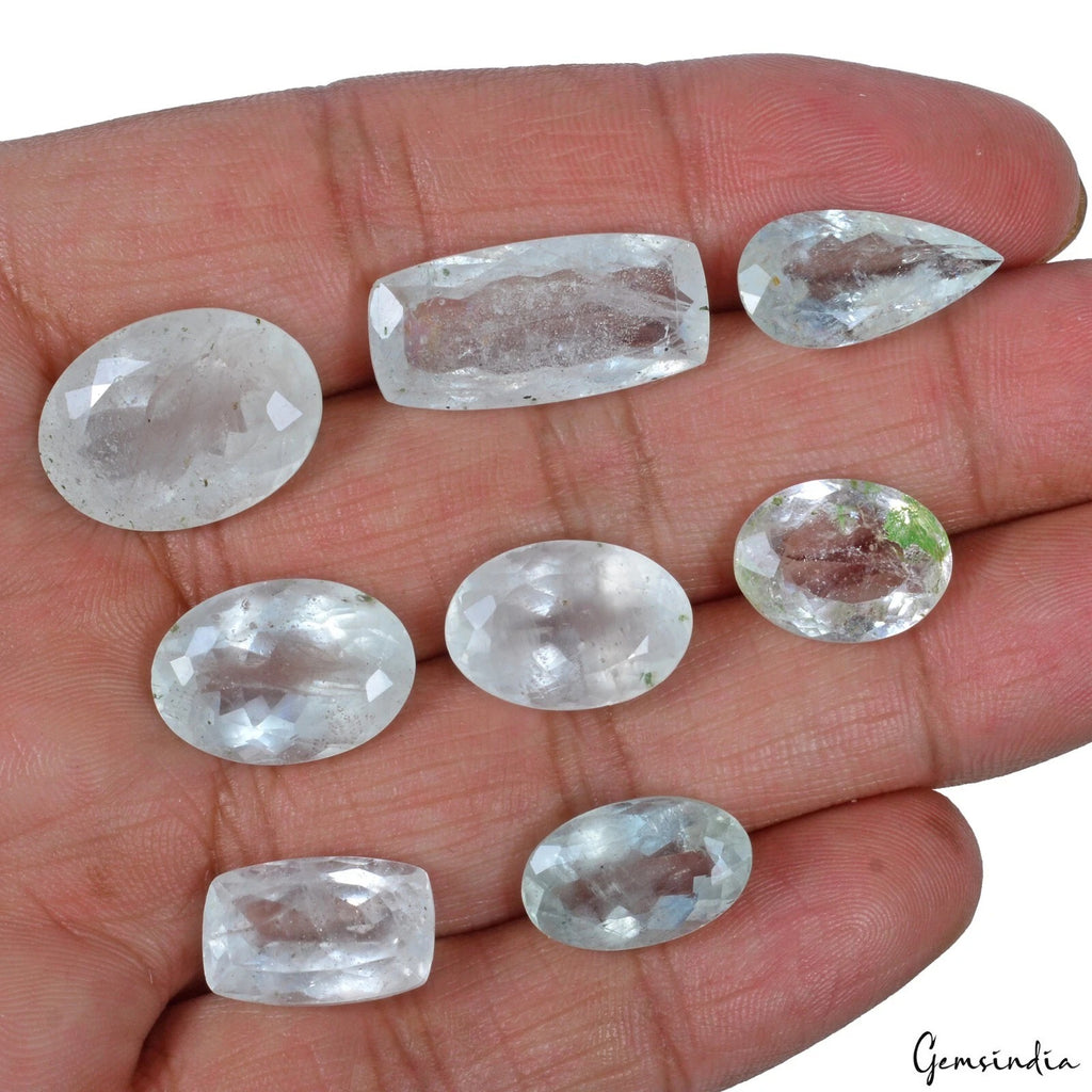 Aquamarine Lot, Loose Gemstone, Untreated, Blue — 8 Pieces, 14mm to 22mm, 69.70 Ct, Brazil