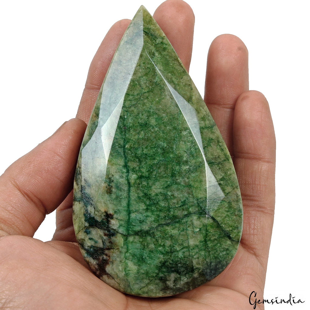 1300 Ct Natural Green Brazilian Emerald Pear Cut Faceted Earth Mined Huge Gems