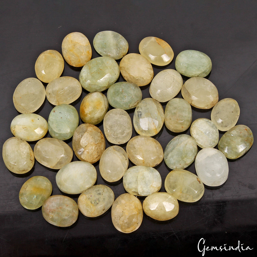 36 Pc Natural Beryl Aquamarine 14-19mm Oval Cut Loose Untreated Gemstone~ 470 Ct