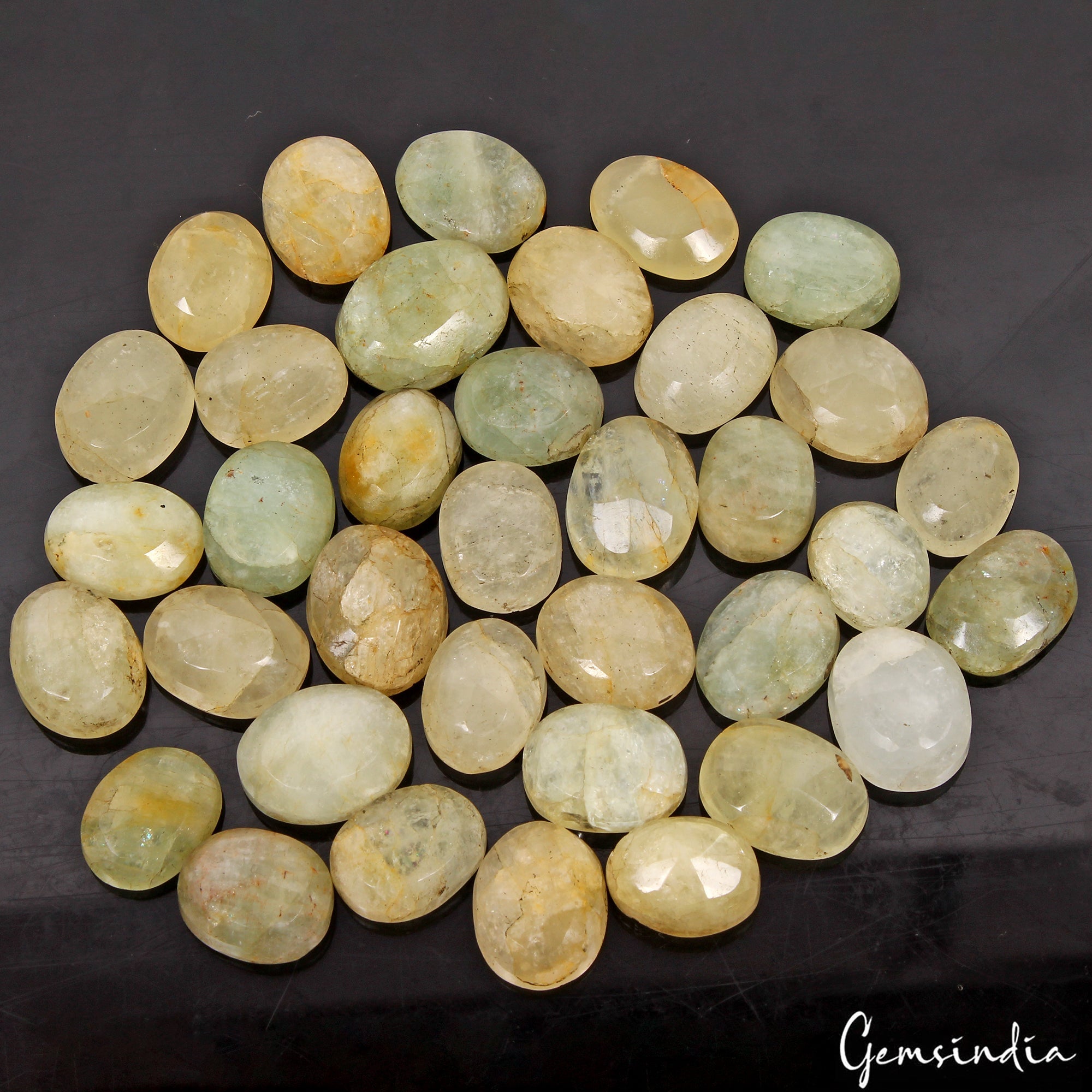 36 Pc Natural Beryl Aquamarine 14-19mm Oval Cut Loose Untreated Gemstone~ 470 Ct