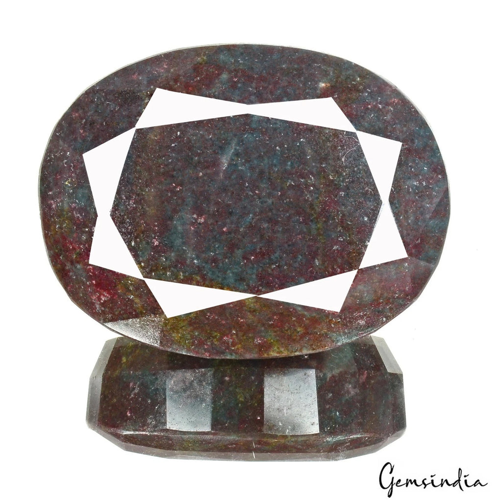 Ruby Kyanite Loose Gemstone, Untreated, Bi-Color — 92 x 70 x 37mm, 3030 Ct, Madagascar