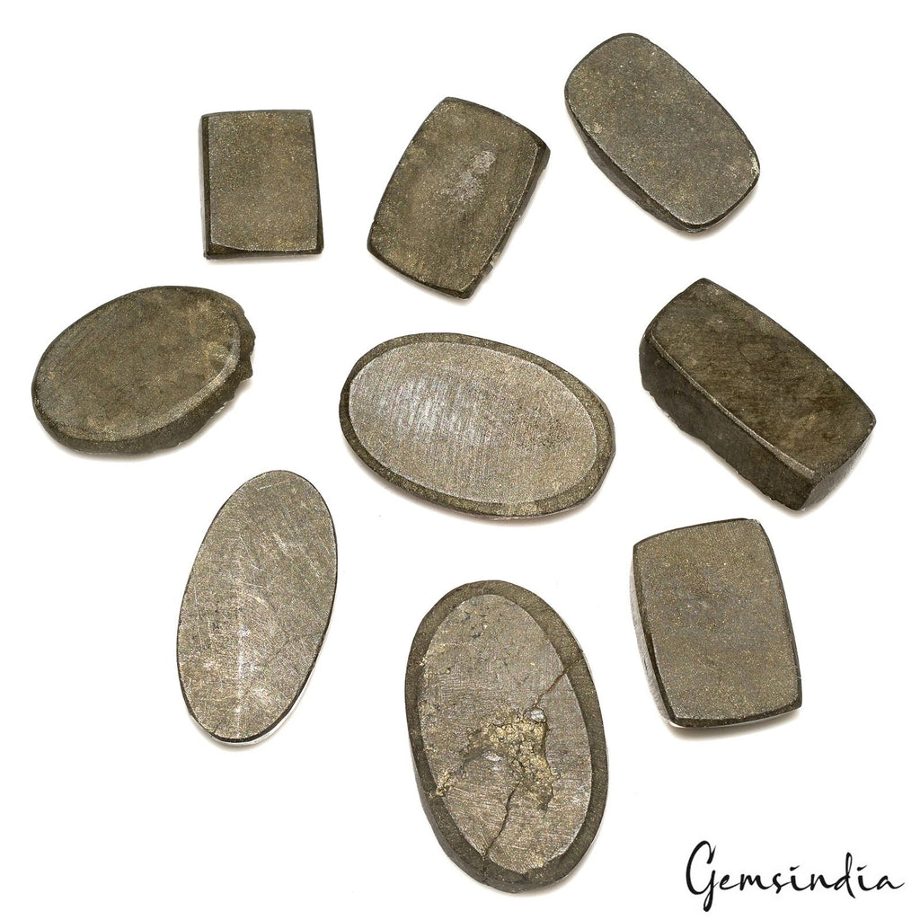 Pyrite Lot, Rough, Gold — 9 Pieces, 16 mm to 33mm, 530 Ct