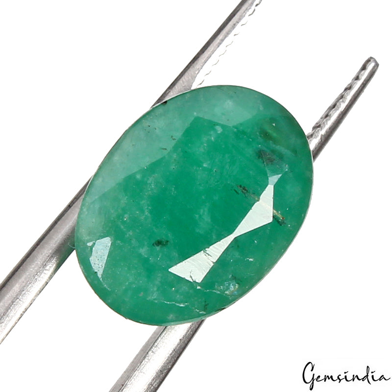 Zambian Huge Oval Cut Green Emerald 4.45 Cts Certified Natural Loose Gemstone