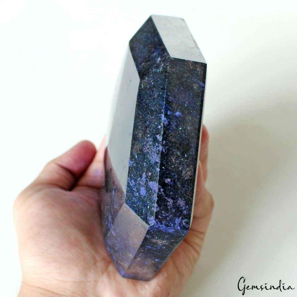 Blue Sapphire Loose Gemstone, Color Enhanced — 5x4.4x1.25 Inch, 5100 Ct (1.02 Kg), Madagascar