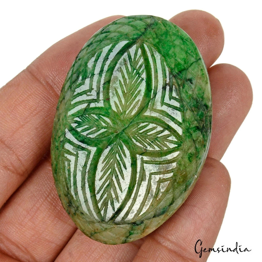Brazilian Emerald Loose Gemstone, Green — 55 x 38 x 23 mm, 360 Ct, Brazil