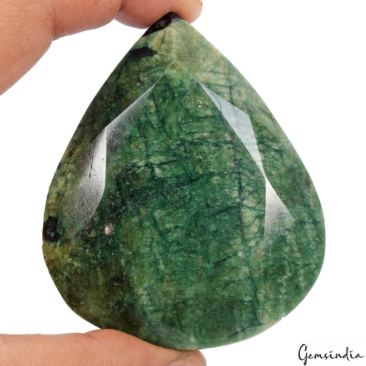 1150 Ct Natural Green Emerald Pear Cut Faceted Earth Mined Huge Size Gemstone