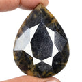 Certified 600 Cts Natural Untreated Black Brown Sapphire Pear Cut Huge Loose Gem