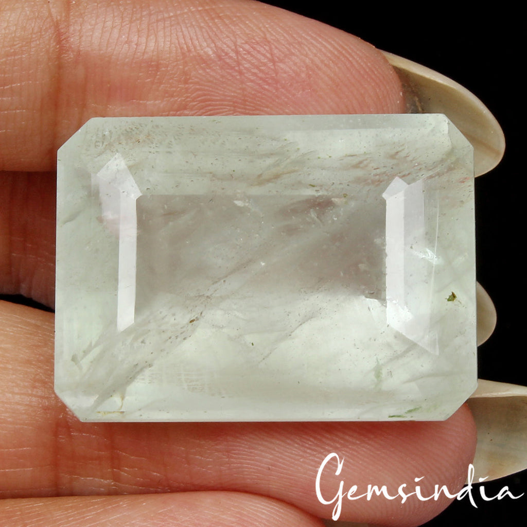 55.70 Cts Natural Aquamarine Untreated 27*20*13mm Huge Octagon Cut Gemstone