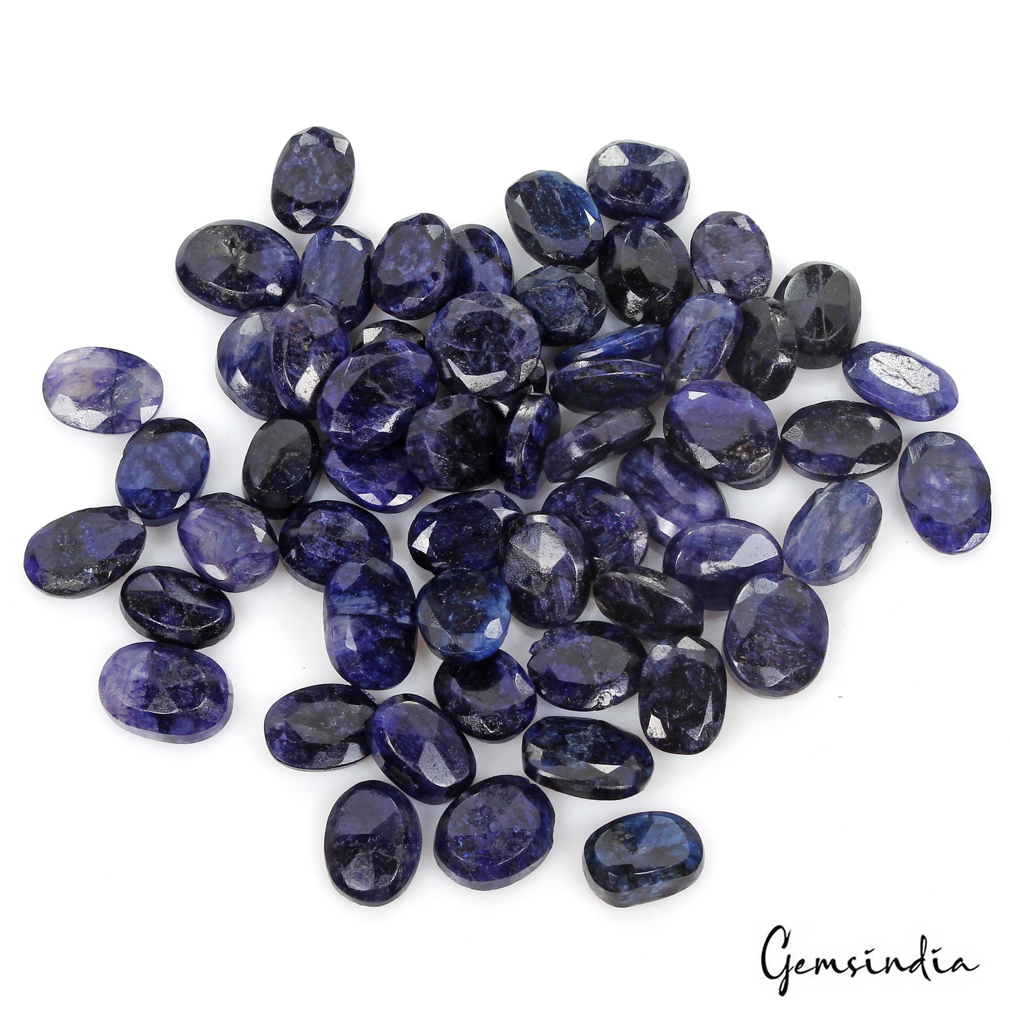 550 Cts/54 Pcs Natural Blue USA Beryl Oval Faceted Cut Loose Gems Lot Jewelry