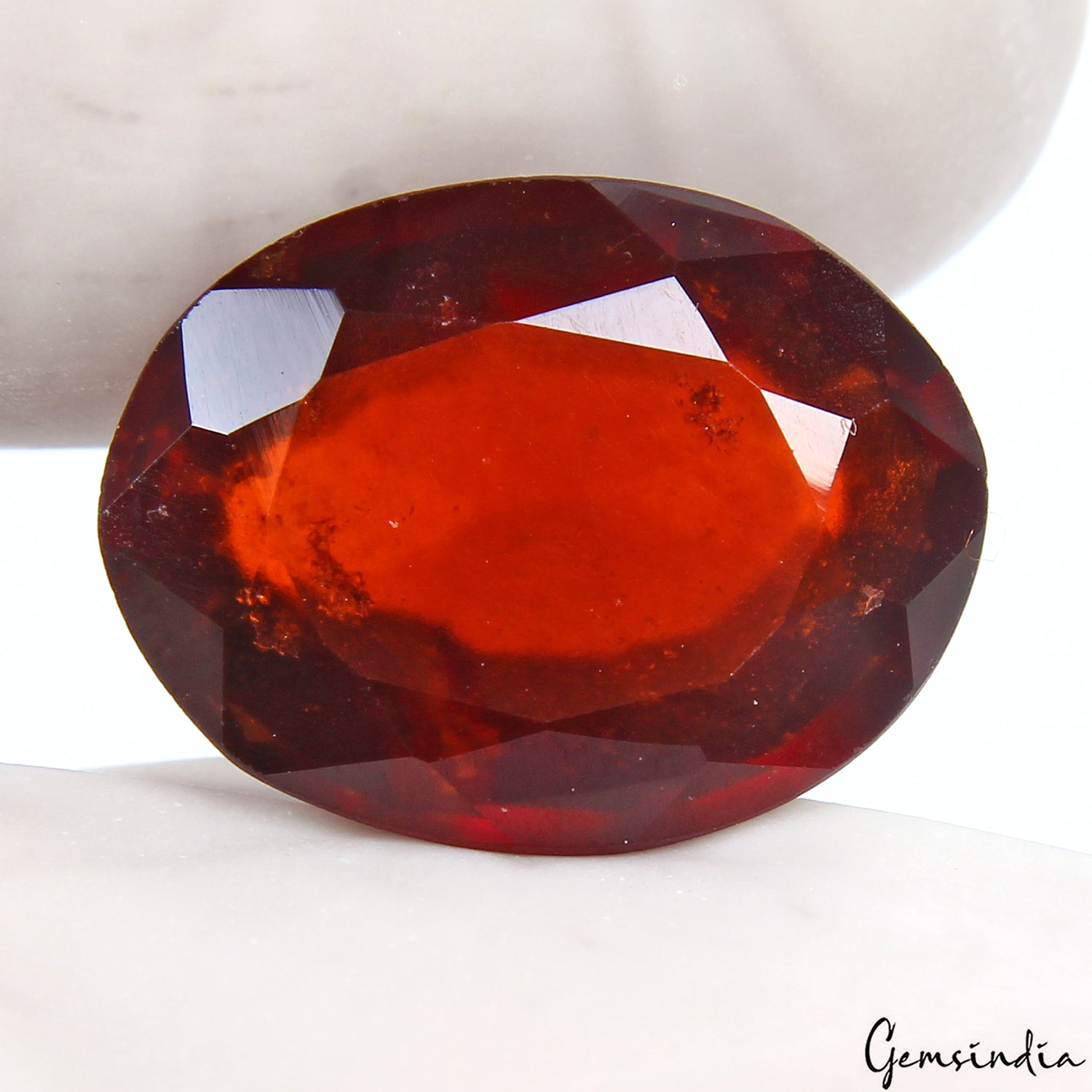 AAA Grade 5.90Ct Natural Hessonite Garnet Oval Cut IGL&I Certified Huge Gemstone