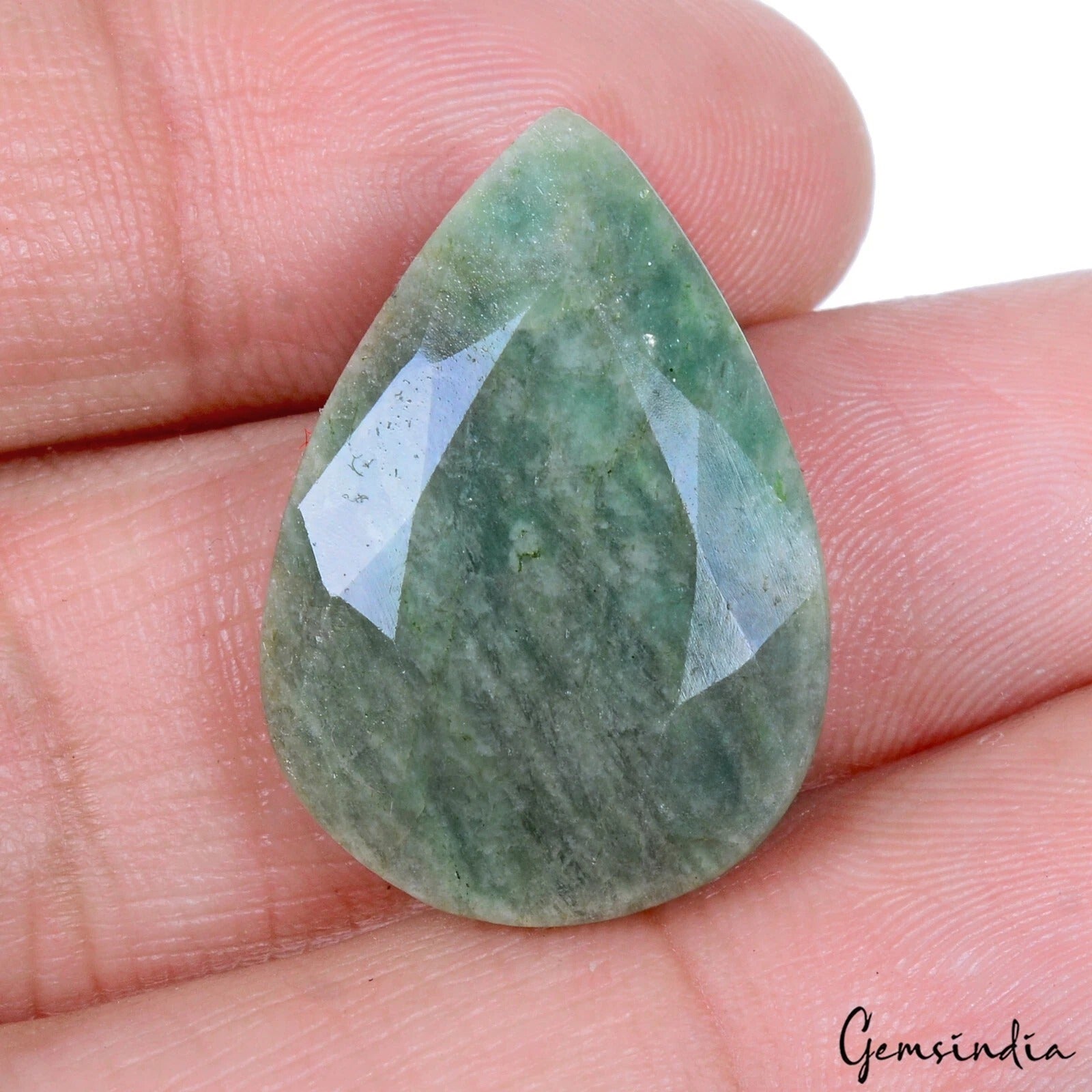 Certified 25.60 Cts Natural Brazilian Green Emerald Pear Loose Gem For Pendant