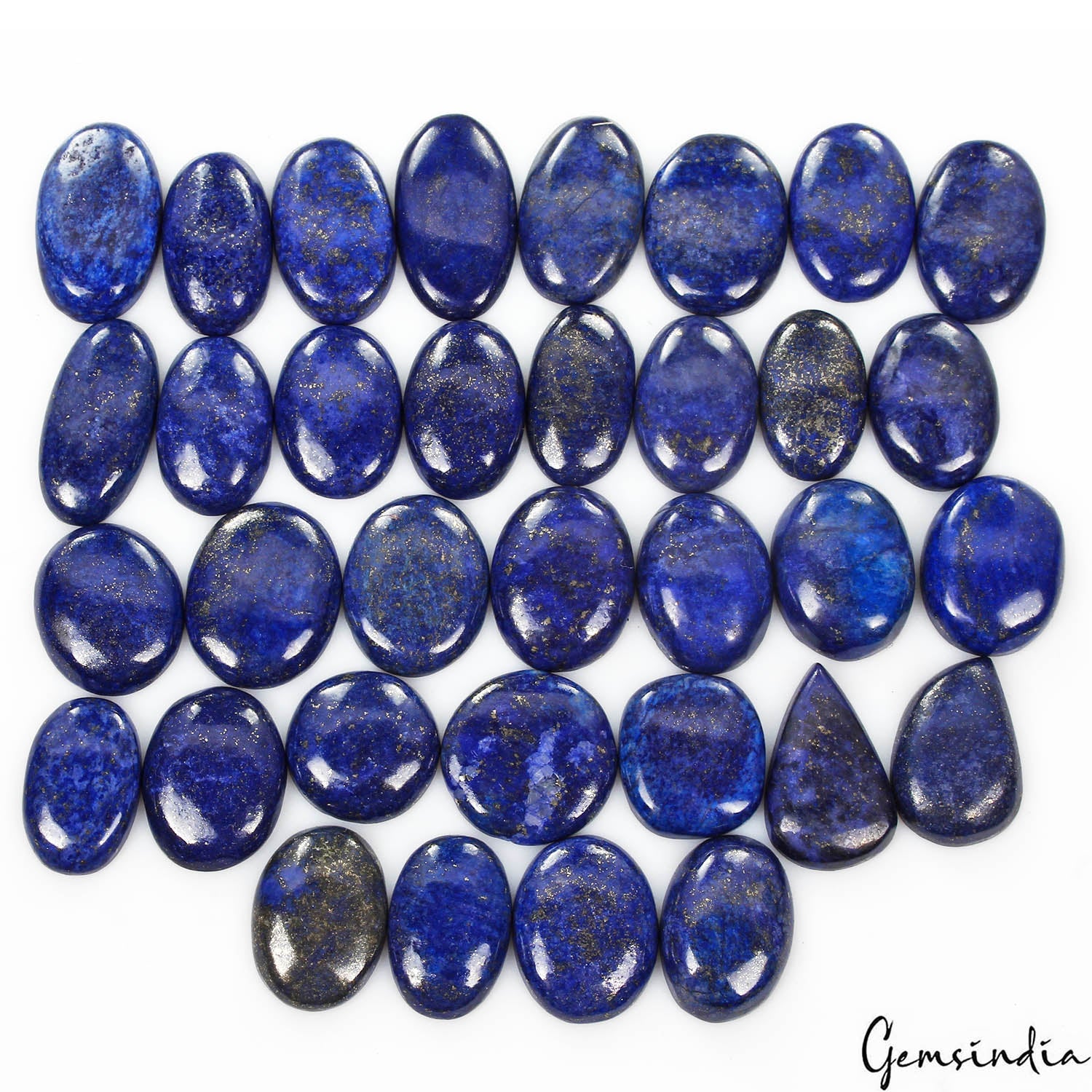 1000 Cts/34 Pcs Natural Blue Lapis Lazuli Gold Flecks Mix Loose Wholesale Gems