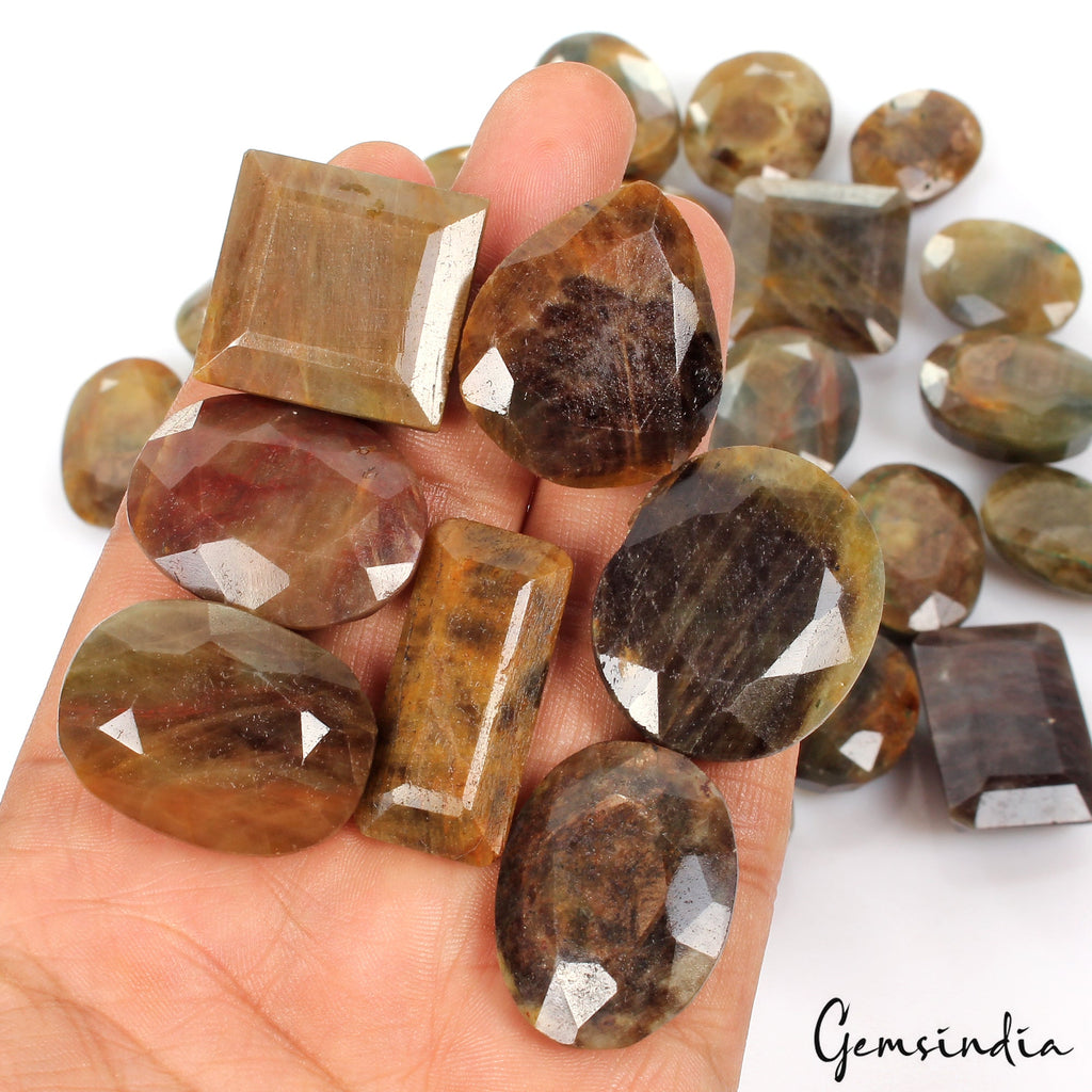2400Ct Natural Sapphire 24-33mm Mix Faceted Untreated Huge Loose Gemstone 27 Pcs