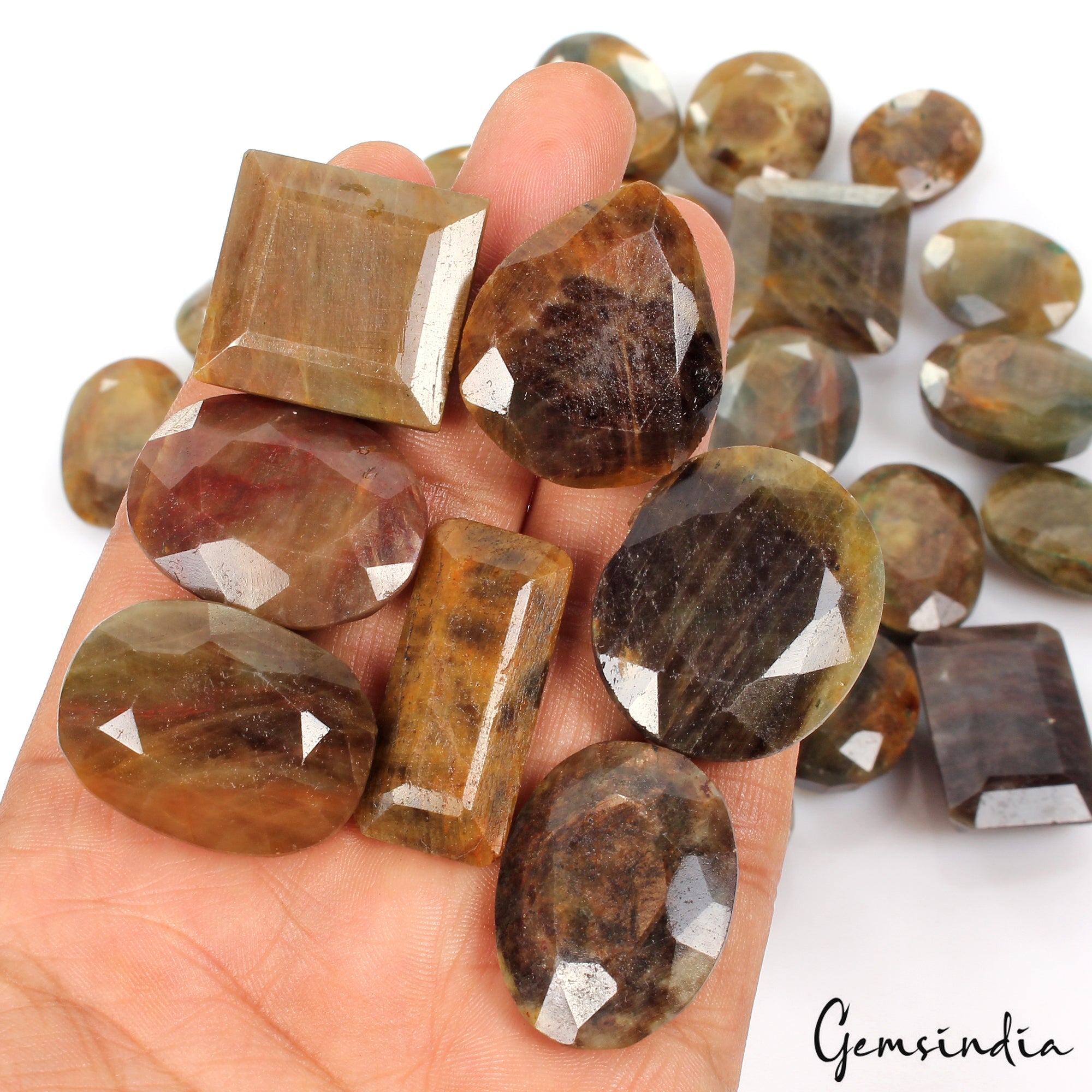 2400Ct Natural Sapphire 24-33mm Mix Faceted Untreated Huge Loose Gemstone 27 Pcs