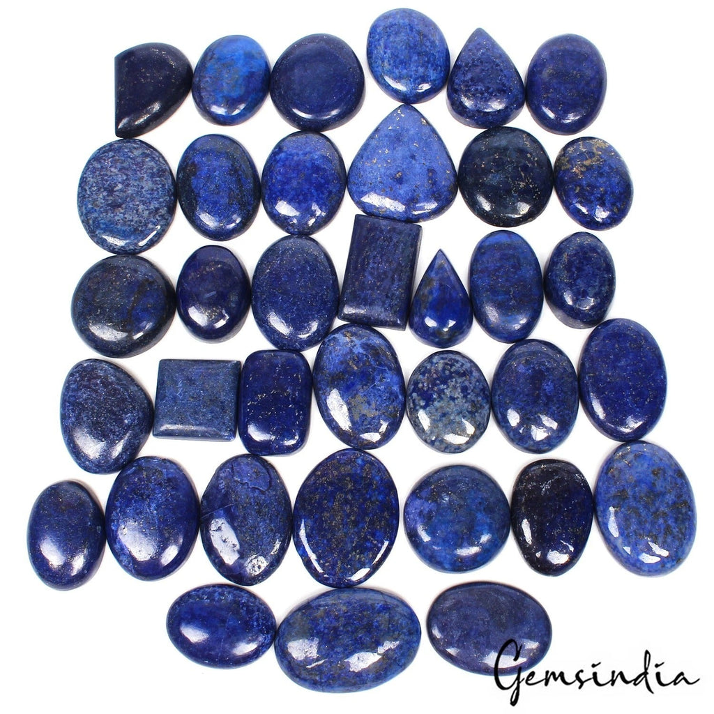 1500 Cts Natural Blue Lapis Lazuli Mix Cabochon Loose Gemstones Wholesale Lot