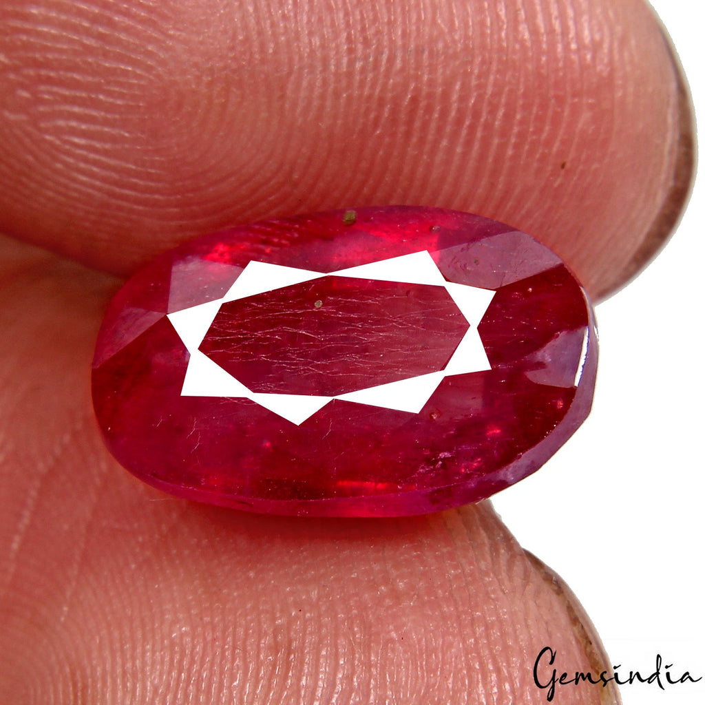 Natural Red Ruby Blood 8.50 Ct. Oval Cut Certified Flawless Mozambique Gem~ Excl