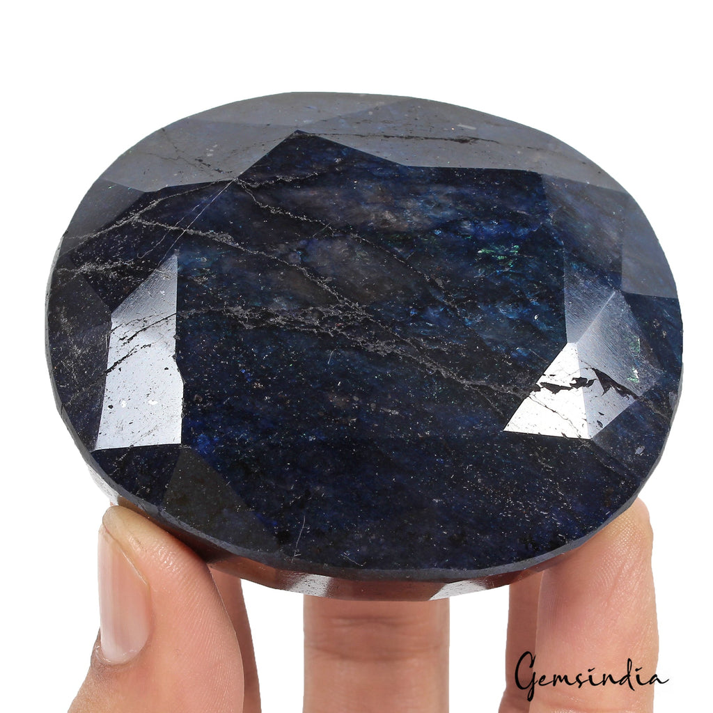 Natural Royal Blue Sapphire Oval Cut Faceted Huge Size Earth Mined 1900 Ct Gems