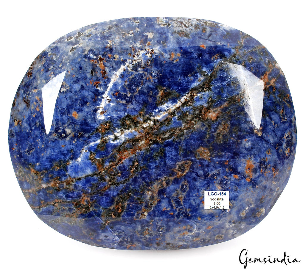 Giant 3 Kilo Sodalite Oval Cut Gemstone Rare Natural Untreated Crystal Display