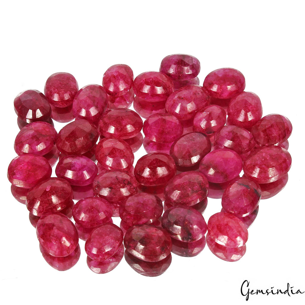 320 Ct/34 Natural Red Pink USA Beryl Bixbite Oval Faceted Loose Gems For Jewelry