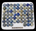 60 Pcs Natural Untreated Lapis Lazuli 11mm Round Loose Cabochon Gemstones Lot