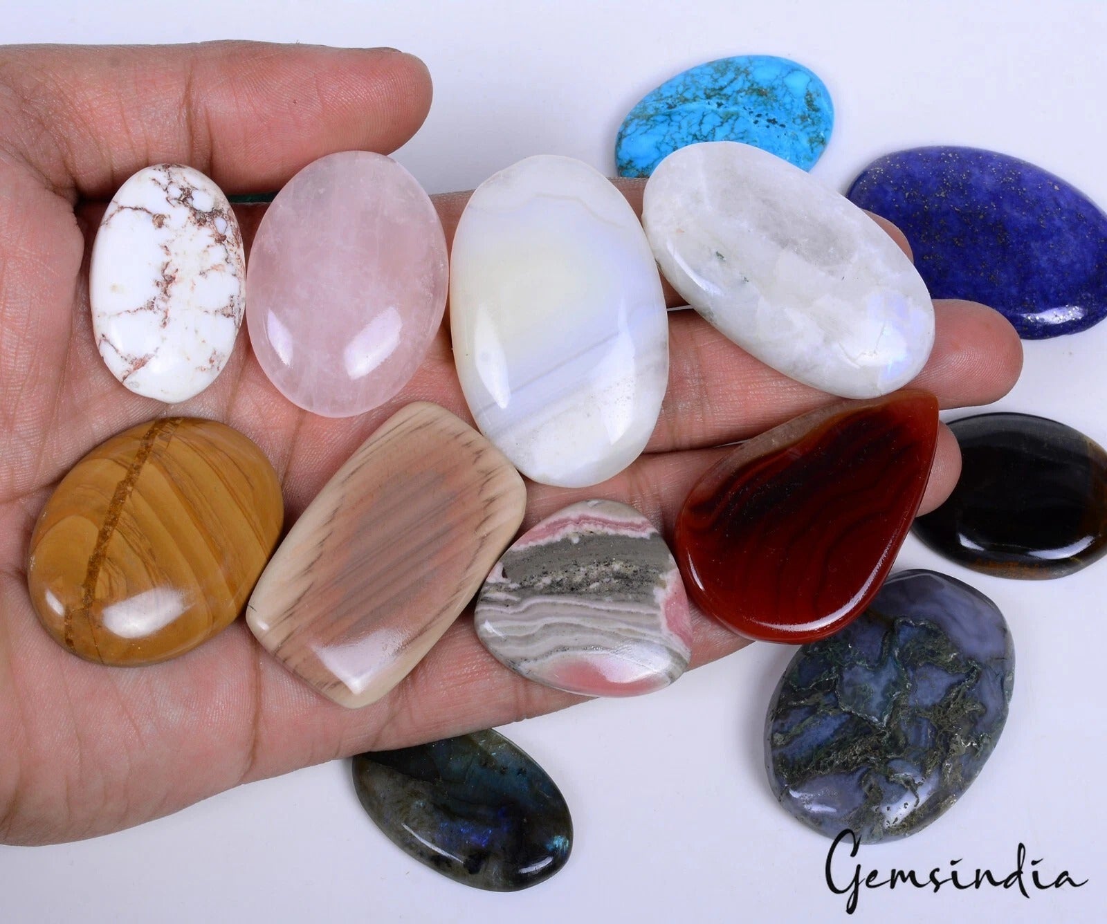 14 Pcs Lot Estate Genuine Multi Gems Loose Multi Color Gems Collection 970 Ct
