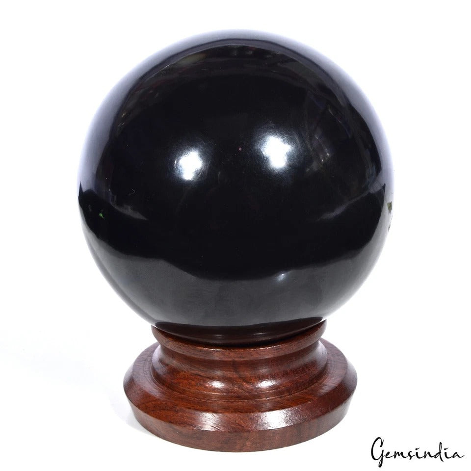 1.5Kilo Black Obsidian Sphere Large Crystal Ball Chakra Healing Meditation Stone