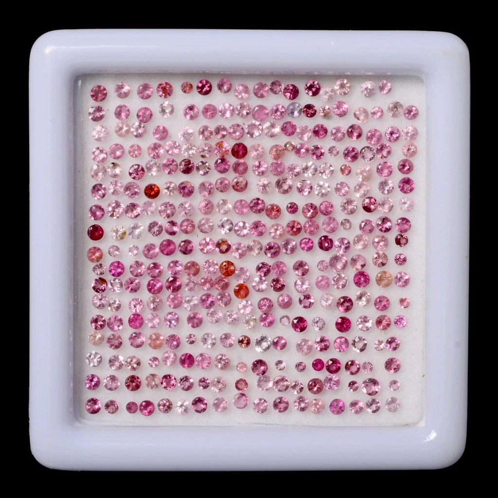 Certified 4.80 Cts/300 Pcs Natural Rubellite Tourmaline Round Setting Size Gem