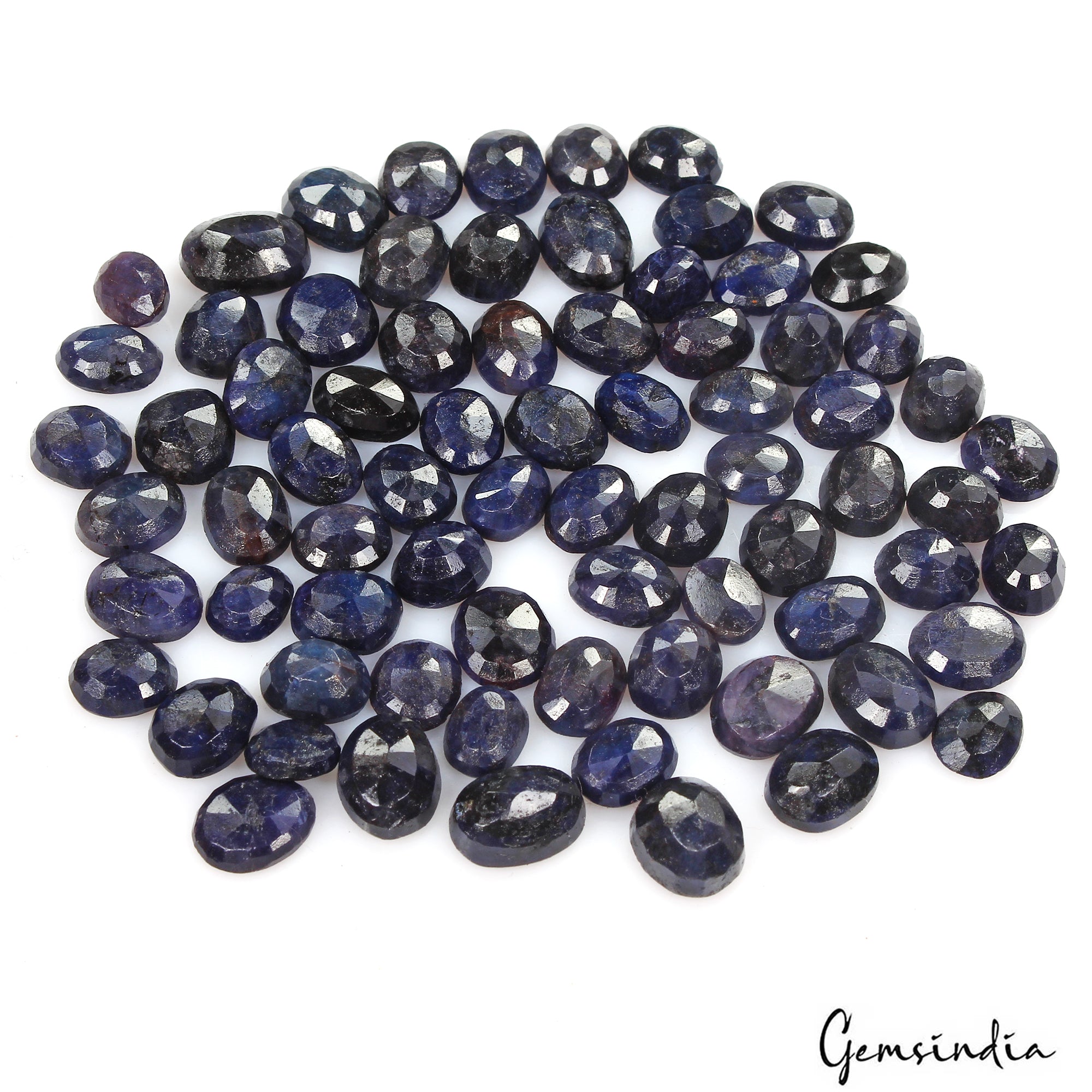 200.00 Ct Natural Bue Sapphire Oval Faceted Loose Wholesale Gemstone Lot 75 Pcs