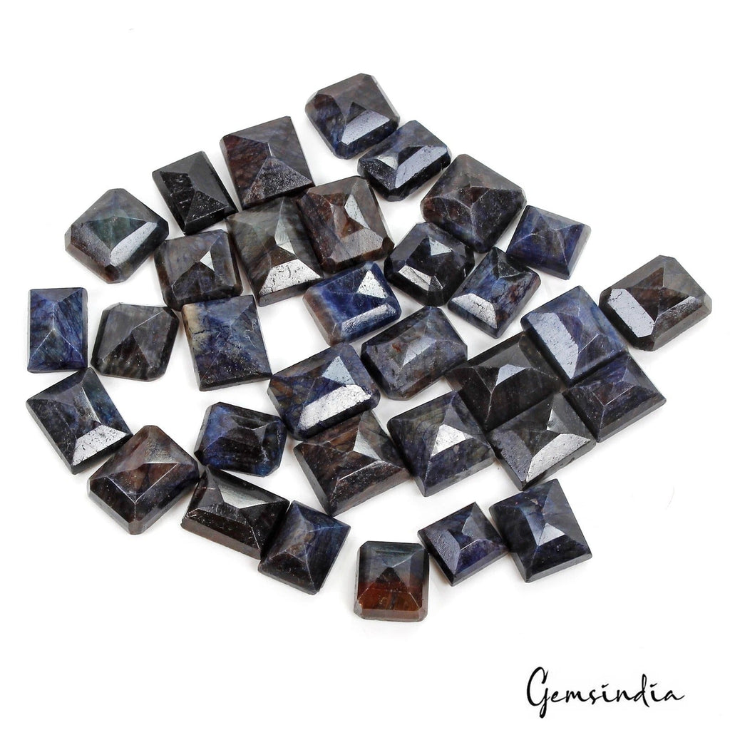 480 Ct/33Pcs Natural Blue Sapphire Baguette Cut Loose Wholesale Gems For Jewelry