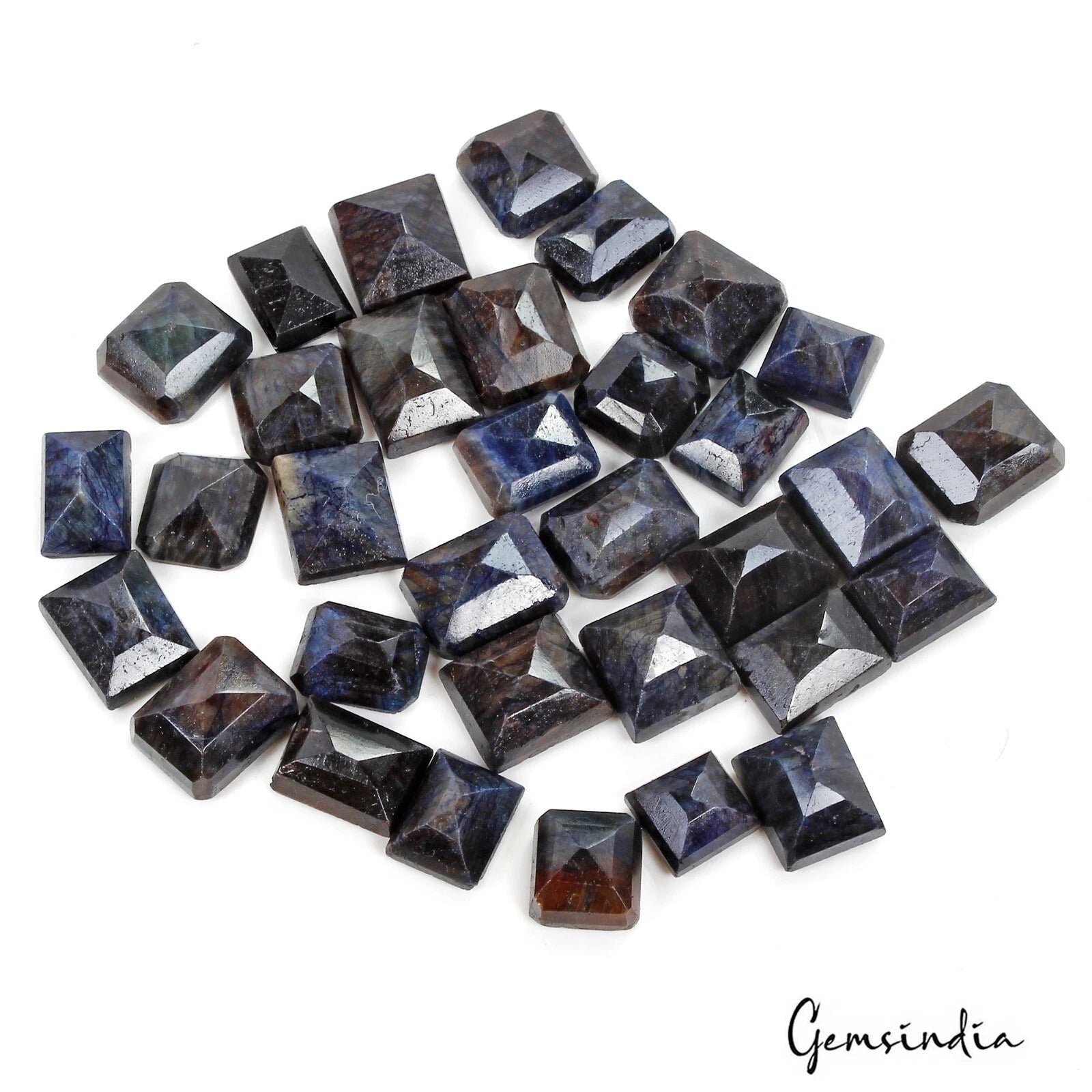 480 Ct/33Pcs Natural Blue Sapphire Baguette Cut Loose Wholesale Gems For Jewelry