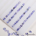 52Pcs Natural Untreated Tanzanite 4x3mm Oval Cut Sparkling Violet Blue Loose Gem