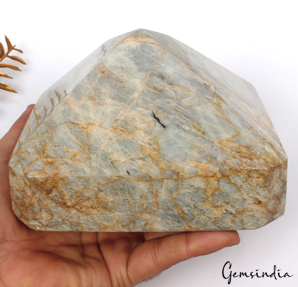2.8kilo Octagon Cut Natural Gray Green Aquamarine Unheated Brazil Large Gemstone