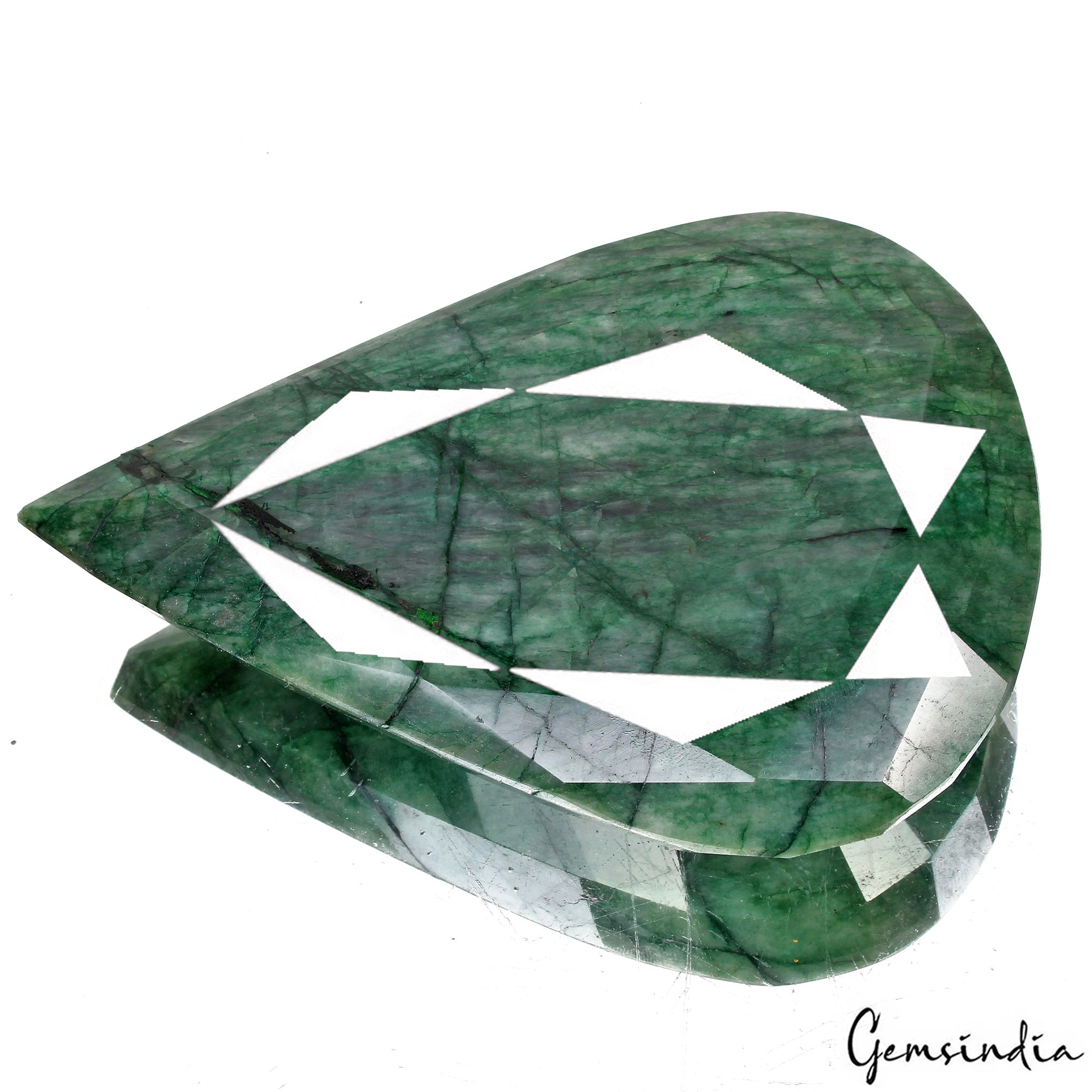 1720 Cts Natural Brazilian Green Emerald Pear Faceted Huge Earth mined Loose Gem