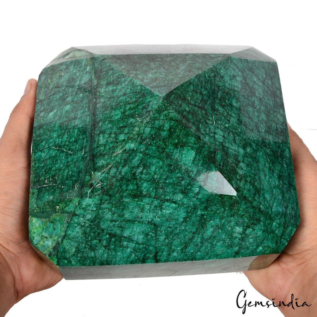 5.89Kilo Natural Brazilian Green Emerald Museum Grade Octagon Cut Huge Loose Gem