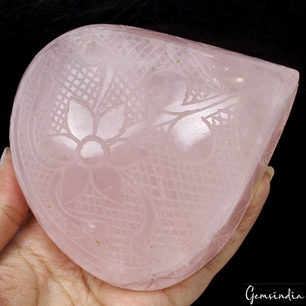 3650 Cts Natural Pink Rose Quartz Hand Crafted Loose Magnificent Pear Gemstone