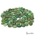 600 Cts/71 Pcs Natural Green Emerald Oval Hand Carved Loose Gems Lot For Jewelry